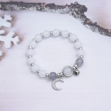 灰月光貓眼石×固定式串珠手鍊