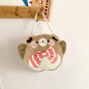 懵懵熊娃娃布偶&times;珍珠提把&times;手提袋