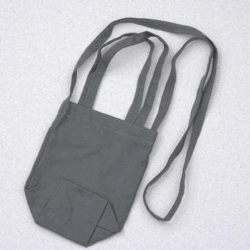 素面帆布水杯袋×手提兩用×斜背袋×深灰