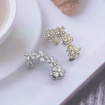 繁花晶鑽×單邊U型耳骨夾×共二色