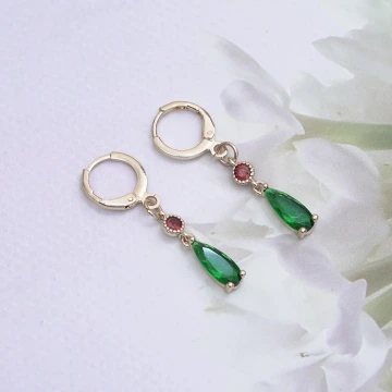 霍爾的綠色水滴×吊墜耳扣