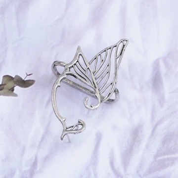 右耳復古蝴蝶精靈×單邊吊墜耳掛耳環