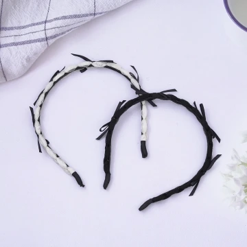蝴蝶結蕾絲帶×髮箍×共二色