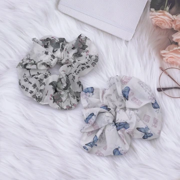 古風水墨雪紡紗×大腸圈髮束×共二色