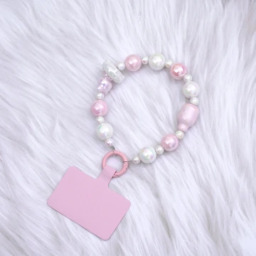 小熊寶貝奶瓶×手機腕帶掛繩×粉紅