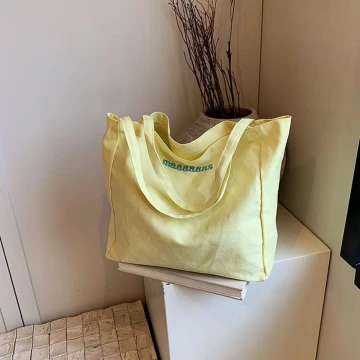 多巴氨字母大容量×肩背包×黃色