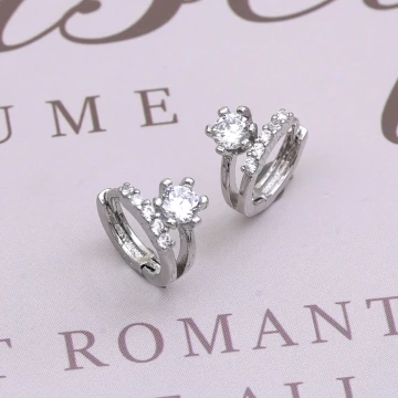 雙層環繞單鑽×耳扣