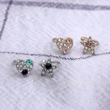 閃亮星星愛心&times;U型耳骨夾&times;共二色