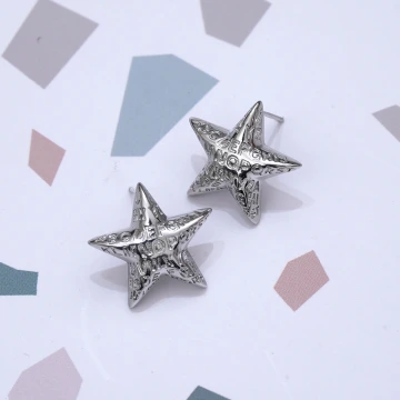 字母五角星×吊墜耳環