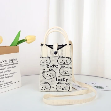 cute&lucky小熊×針織×斜背包