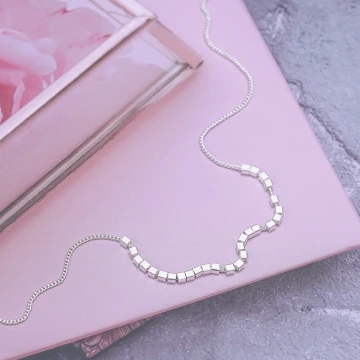 925銀飾&times;小方塊&times;鎖骨項鍊