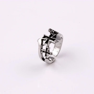 美式×復古×黑十字×開口戒指