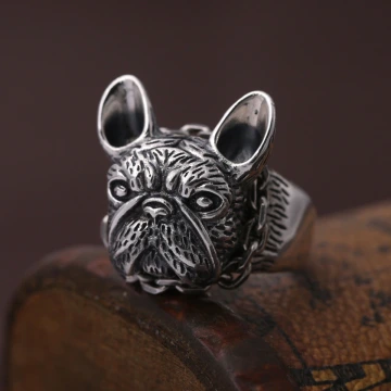 美式&times;復古&times;法鬥犬&times;開口戒指