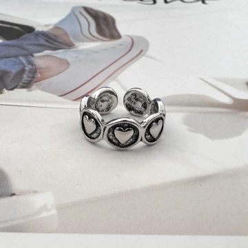 美式×復古×愛心指環×開口戒指