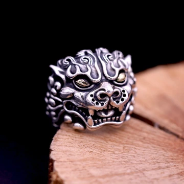 中式&times;復古&times;重型&times;貔貅&times;開口戒指