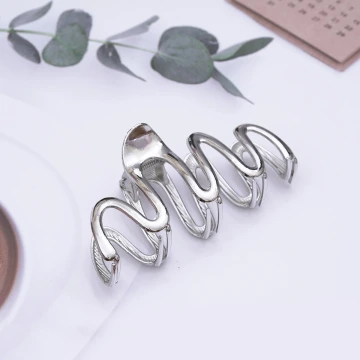 銀色大波浪×鯊魚夾