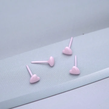 小愛心×陶瓷×養耳棒×二套件耳環組×粉紅