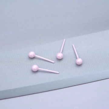 小圓珠&times;陶瓷&times;養耳棒&times;二套件耳環組&times;粉紅