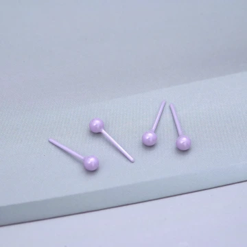 小圓珠×陶瓷×養耳棒×二套件耳環組×紫色