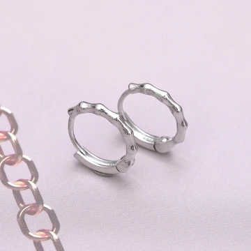 925銀針×竹節×耳扣