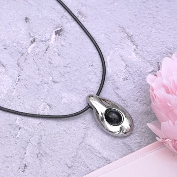 水滴之眼&times;蠟繩&times;可調節長項鍊