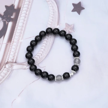 黑曜月光&times;固定式串珠手鍊