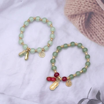 祿意花生×固定式串珠手鍊×共二色