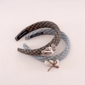 菱格小熊×髮箍×共二色
