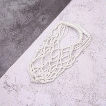 素色鏤空網編×飲料水瓶提袋×白色