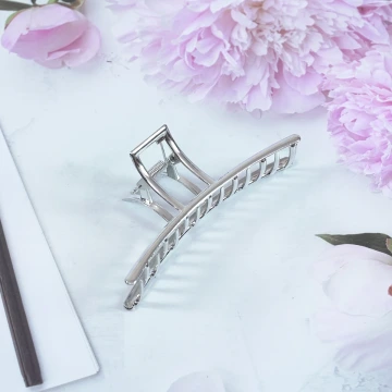 銀色極簡一字&times;鯊魚夾
