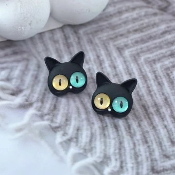 異瞳喵星人&times;吊墜耳環