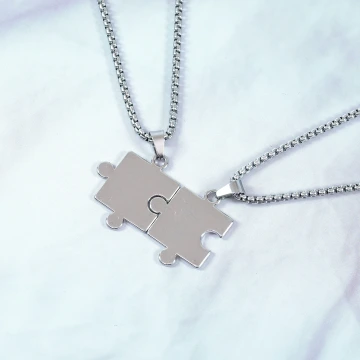 316鋼飾&times;人生拼圖&times;閨蜜情侶項鍊組