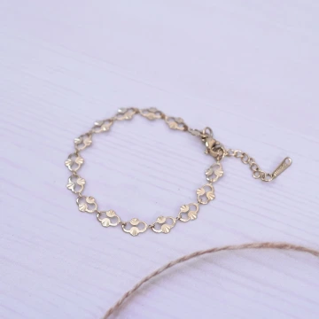 316鋼飾&times;香吻壓花紋 &times;手鍊&times;金色