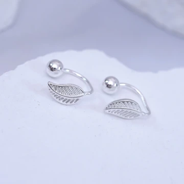 925耳針&times;葉子&times;轉珠耳環