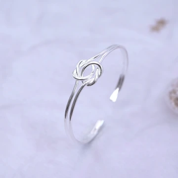 925銀飾&times;線條編織&times;開口手環