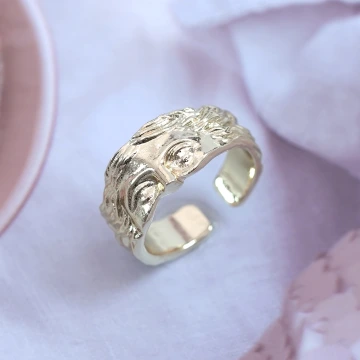 金色希臘面具×開口戒指