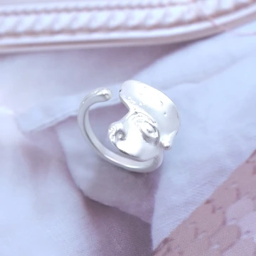 銀白鬼魅面具&times;開口戒指