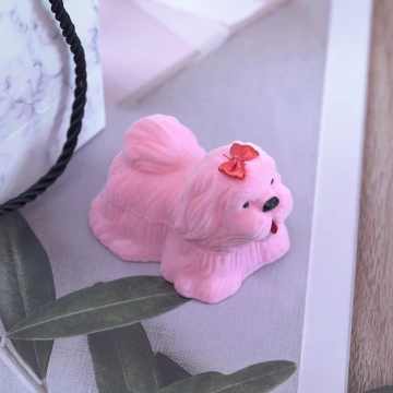 粉紅小狗&times;適用戒指/項鍊/手鍊&times;絨布盒