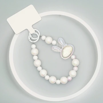 旋轉兔兔&times;手機腕帶掛繩&times;白色