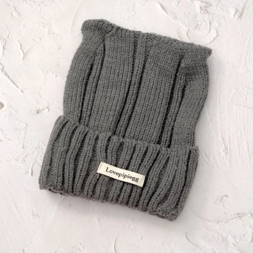 尖尖貓耳&times;毛帽&times;灰色