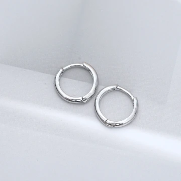 925銀針&times;13mm光面極簡圓環&times;耳扣