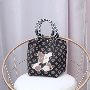 小熊老花&times;針織手提袋