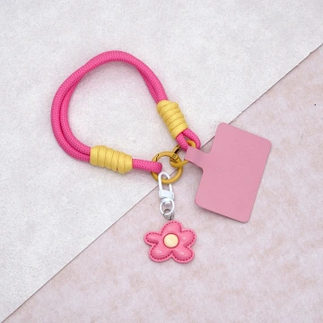 花朵多巴胺&times;手機腕帶掛繩&times;桃紅