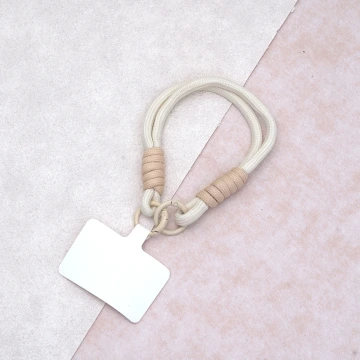 雙線素繩&times;手機腕帶掛繩&times;米白