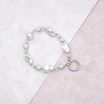 巴洛克珍珠晶鑽&times;手機腕帶掛繩