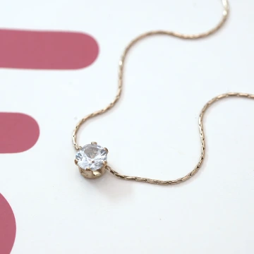 316鋼飾&times;六爪單鑽蛇骨鍊&times;項鍊&times;金色