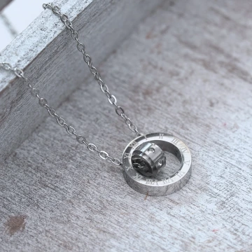 316鋼飾&times;晶鑽羅盤&times;銀色