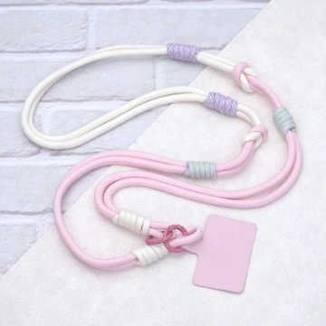 可延長運動風撞色&times;手機斜背&腕帶&times;兩用掛繩&times;粉白素色