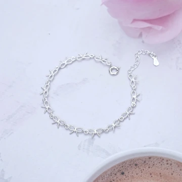 925銀飾&times;小小蝴蝶結&times;手鍊