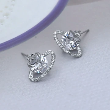 925銀針&times;愛心星球&times;耳環